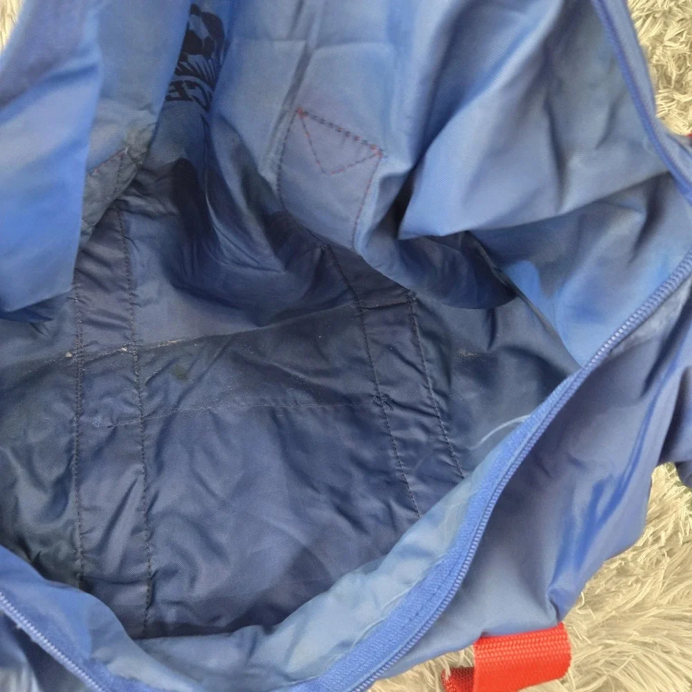 US‎ Soccor Blue 19x9x10 Nylon Shoulder & Hand Straps Duffle Bag *Flaw